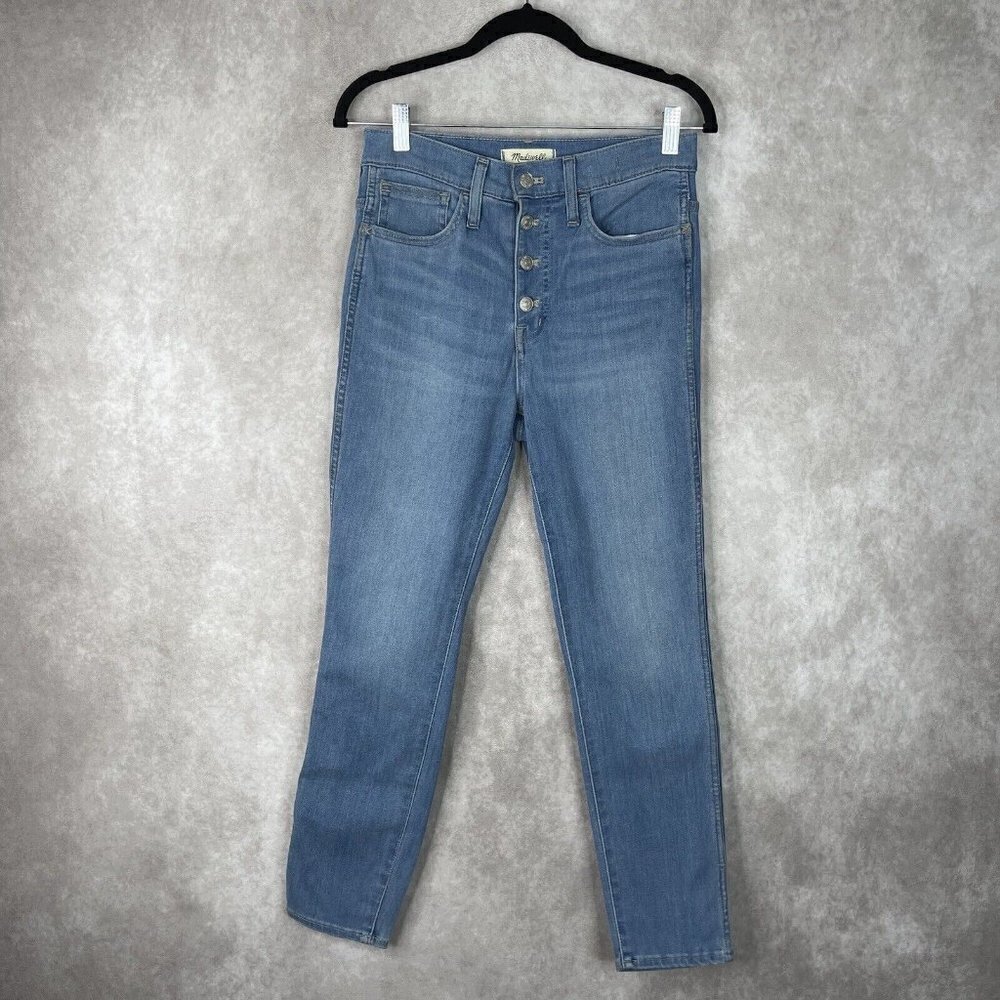 Madewell Roadtripper Jeggings Berrington Wash Button-Front Edition Jeans Sz 26